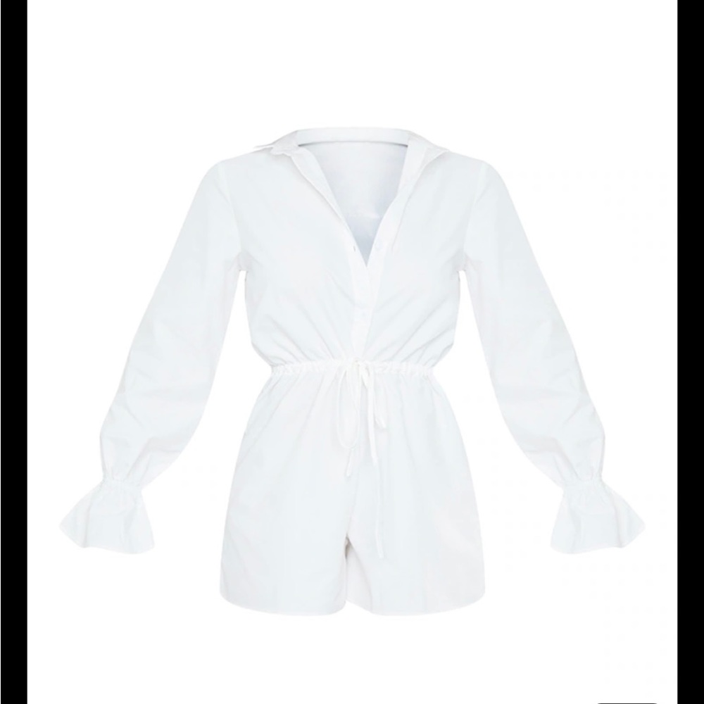 White long sleeve romper by PLT